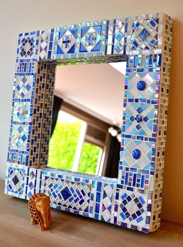mosaic mirror in the interior