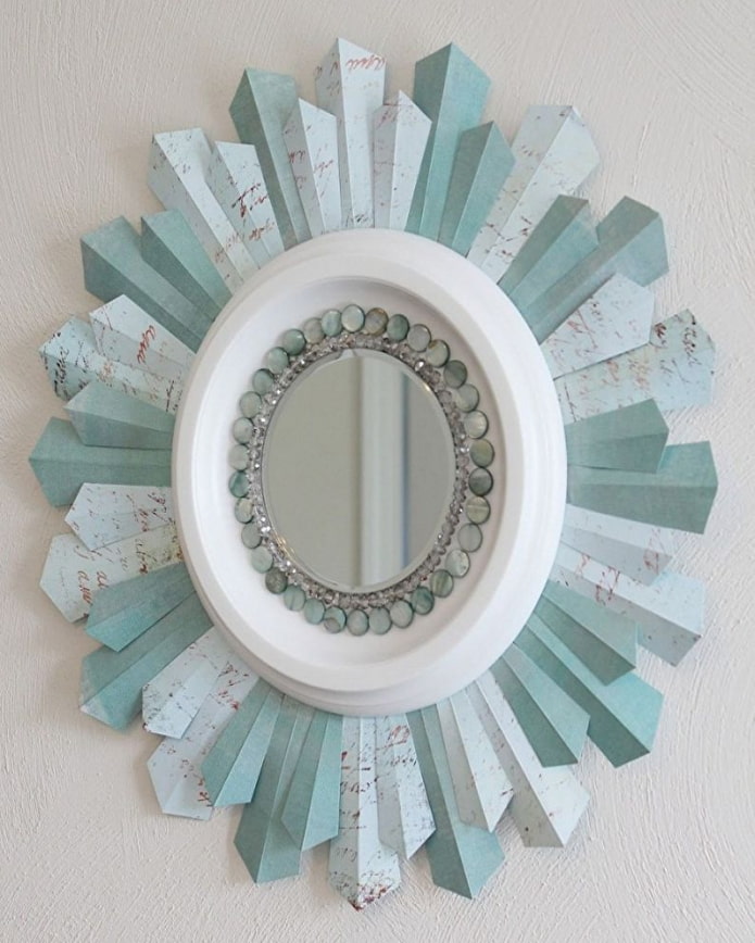 espelho decorado papel de parede