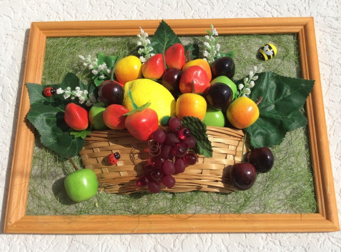 panel de cocina de frutas