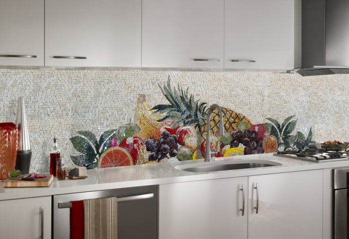 panel na kuchyňské zástěře v interiéru