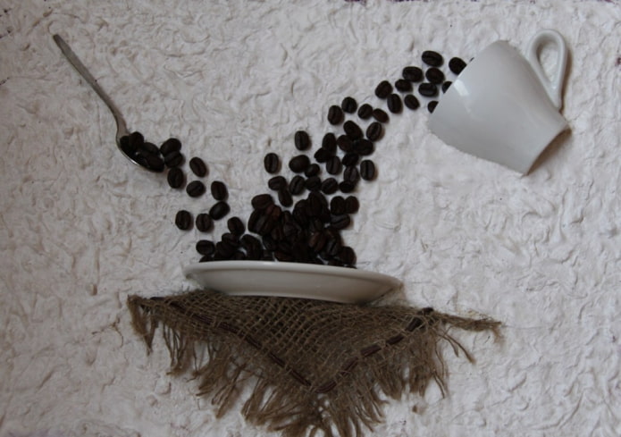 panneau de cuisine en grains de café