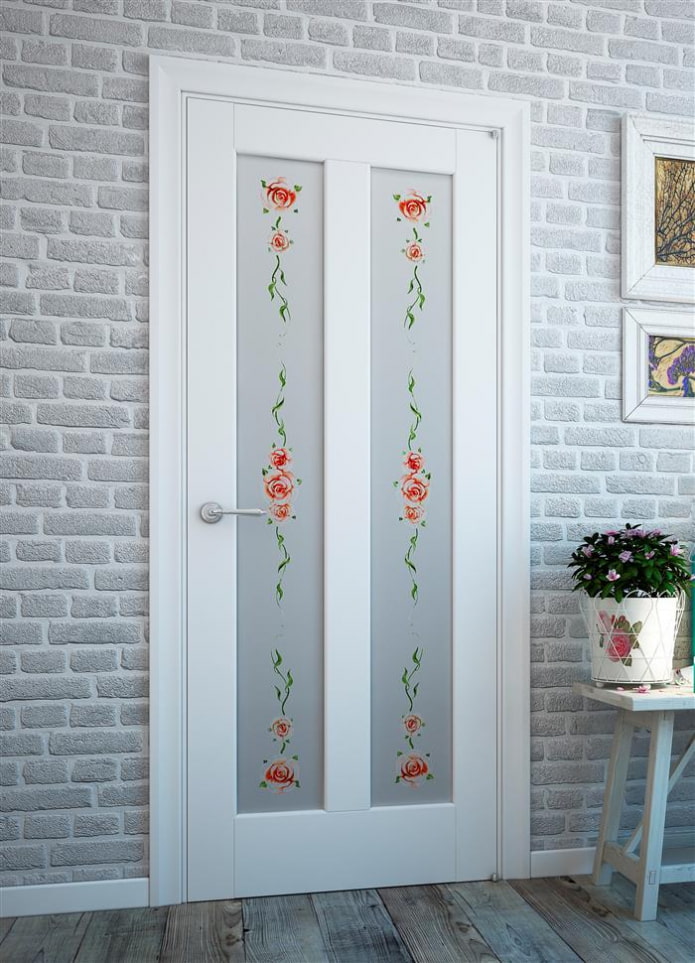 malede indvendige døre i provence-stil