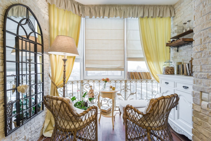 Oglinda balcon în stil Provence