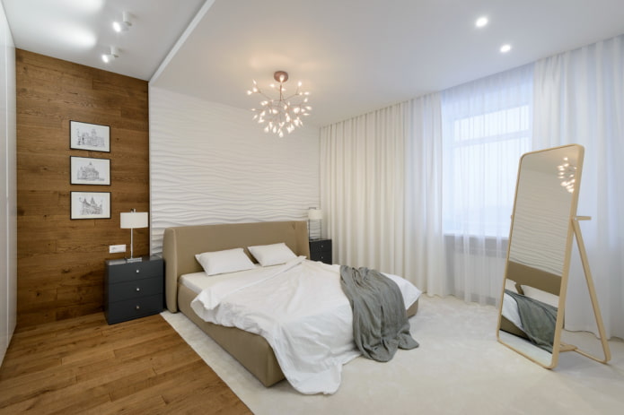 modern tarzı yatak odası ayna