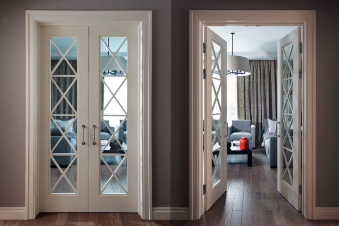 white doors with layout in the interior