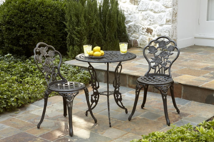 wrought iron outdoor table for the garden