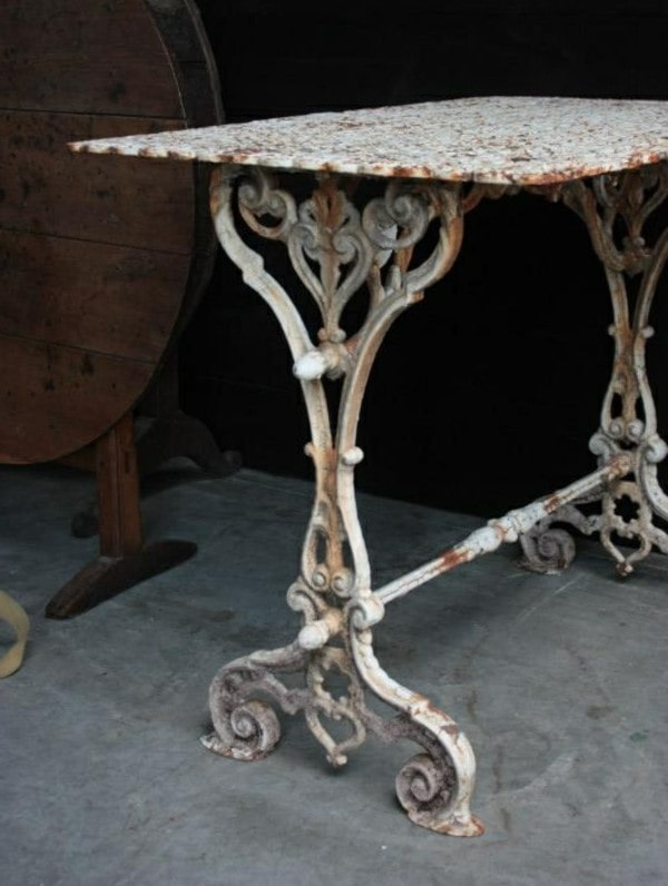 antique wrought iron in the interior
