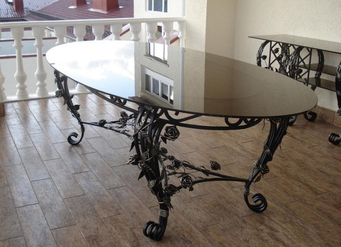 forged oval table