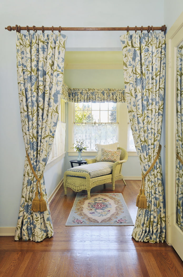 curtains on country style doors