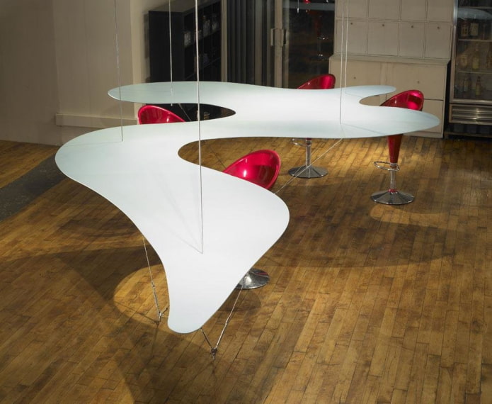 unusual shape table