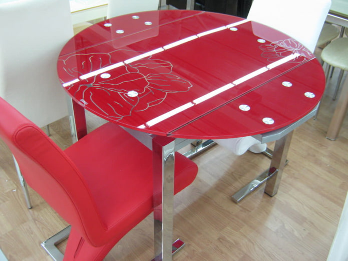 plateau de table rouge