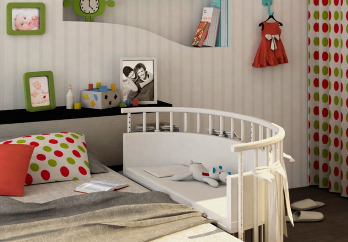 cama semicircular para niños en el interior