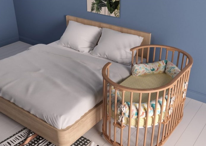 pat semicircular pentru copii în interior