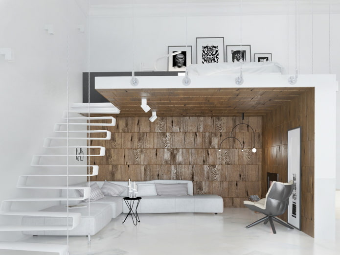 minimalistisk stil stue interiør