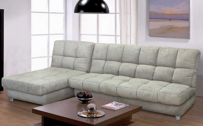 taitettava sohva, jossa korkki sisätiloissa