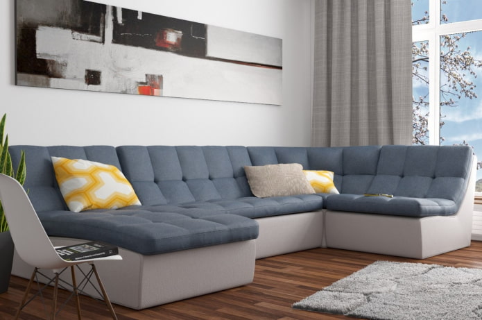 rozkładana sofa w nowoczesnym stylu