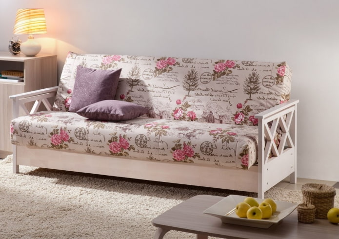 taitettava sohva provence-tyylillä