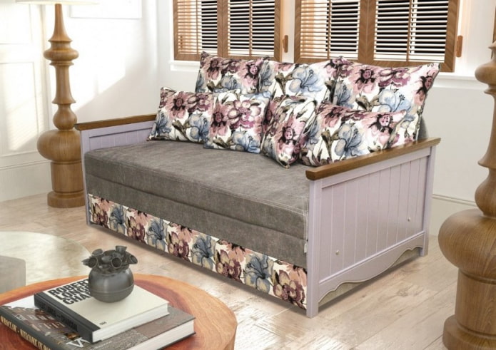 fällbar soffa i provence stil
