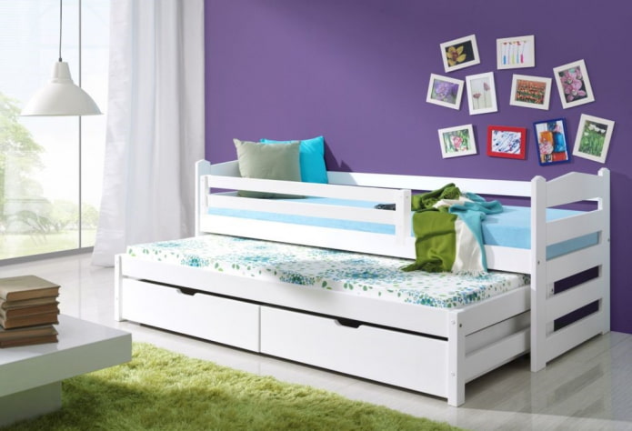 מיטת קומות נמוכה matryoshka בחדר הילדים