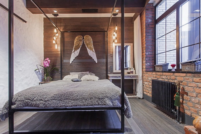 lit dans le style loft