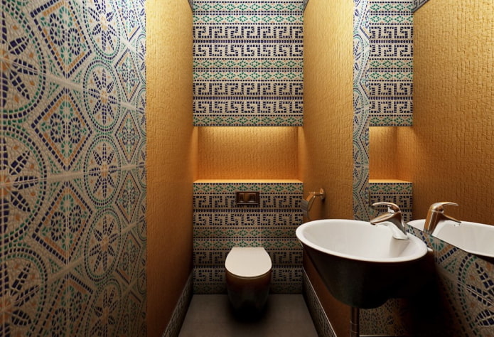 Marokkanische Mosaikfliesen im Badezimmer