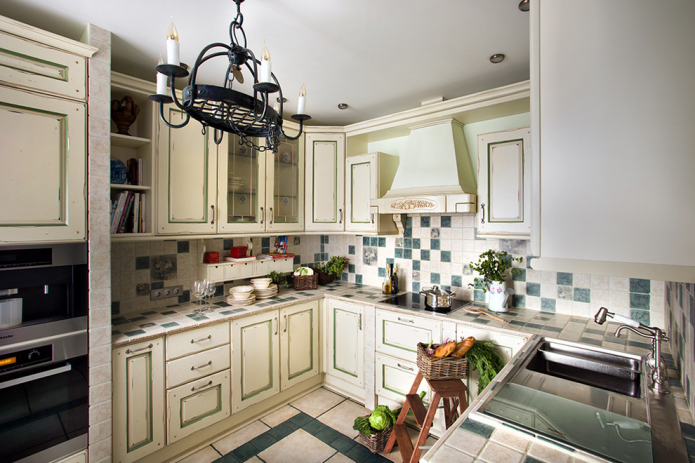 provence tiled worktop
