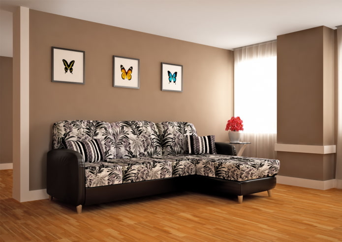 mønstret sofa