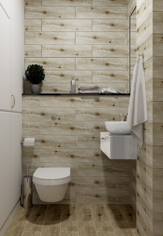 wood tile grout in the interior