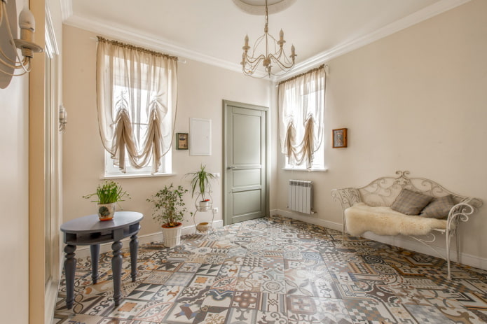 Provence style floor tiles