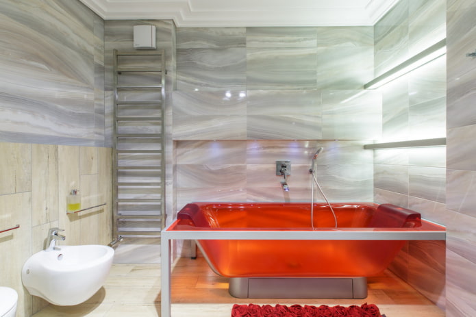 marmori laatat kylpyhuoneen sisätiloissa