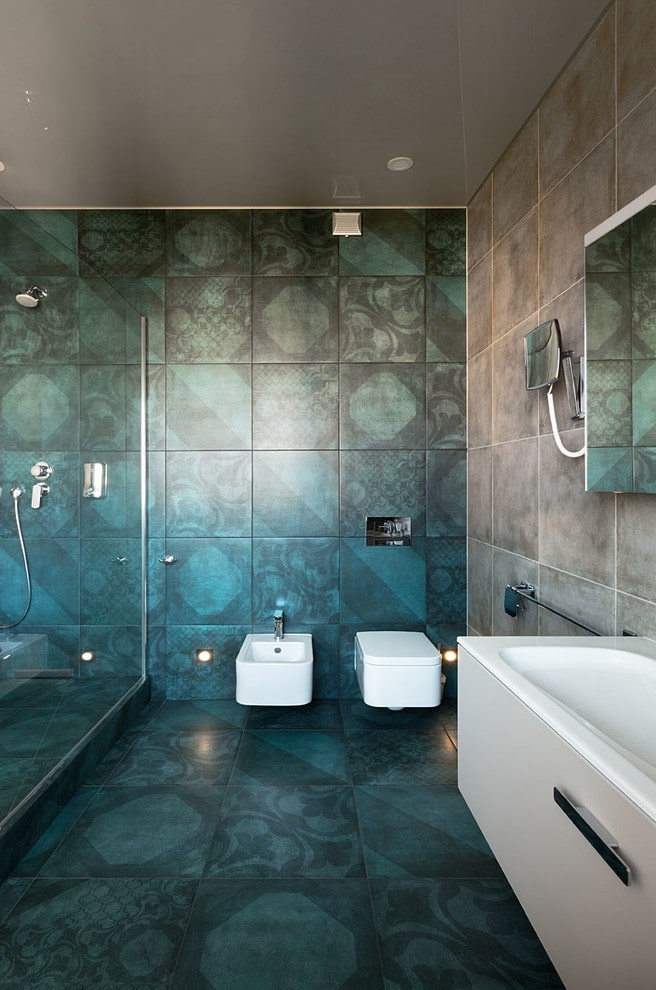 azulejos foscos no banheiro