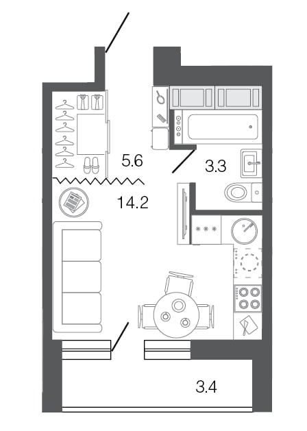 plans d'étage de 18 m²