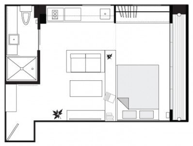 floor plans of 18 sq m