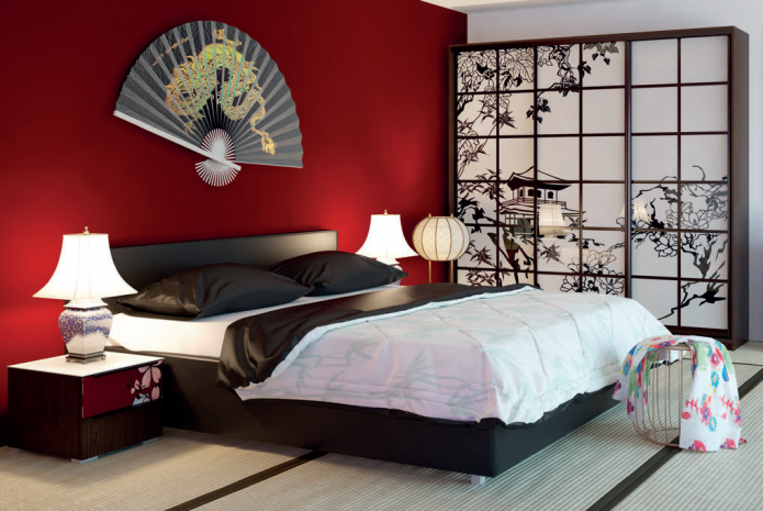 Гардероб за спалня в японски стил
