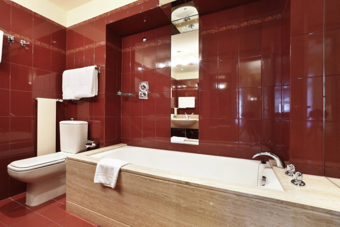 piros fürdőszoba