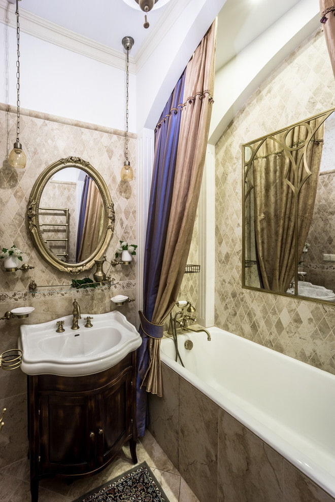 banheiro estilo clássico
