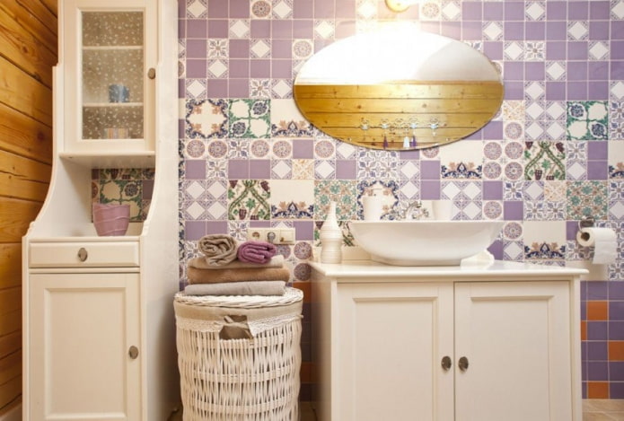 Provence tarzı banyo mobilyaları