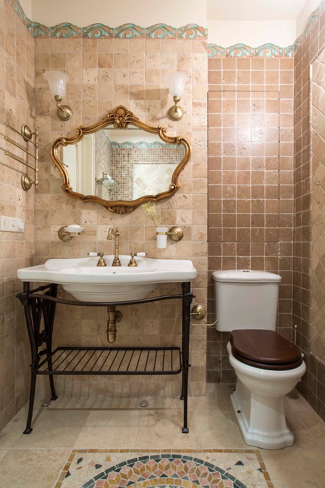 Cores do banheiro em estilo provençal