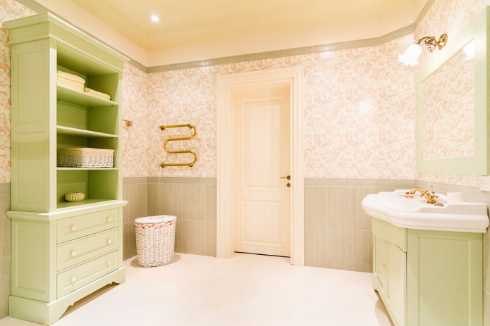 Provence tarzı banyo mobilyaları