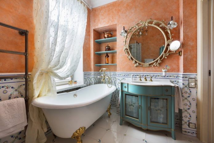 Provence tarzı banyo dekoru