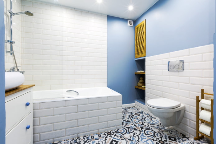 Palette de couleurs de salle de bain de style scandinave