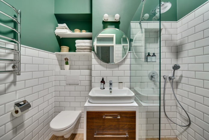 Skandināvu stila vannas istabas krāsu palete