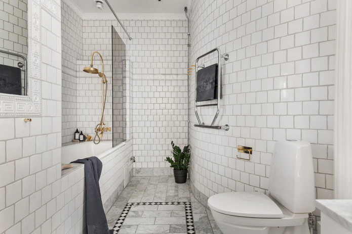 Skandinavisk stil badeværelse design
