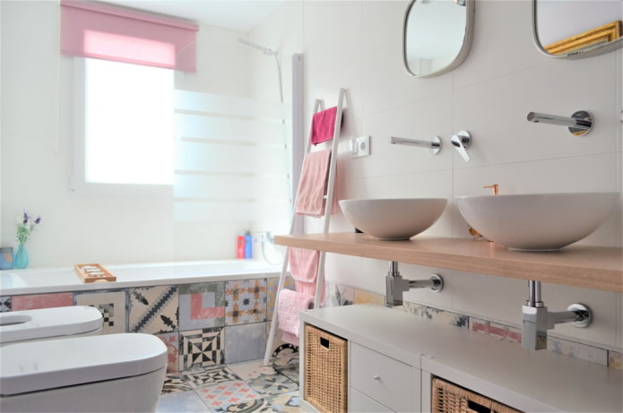Skandināvu stila vannas istabas dizains