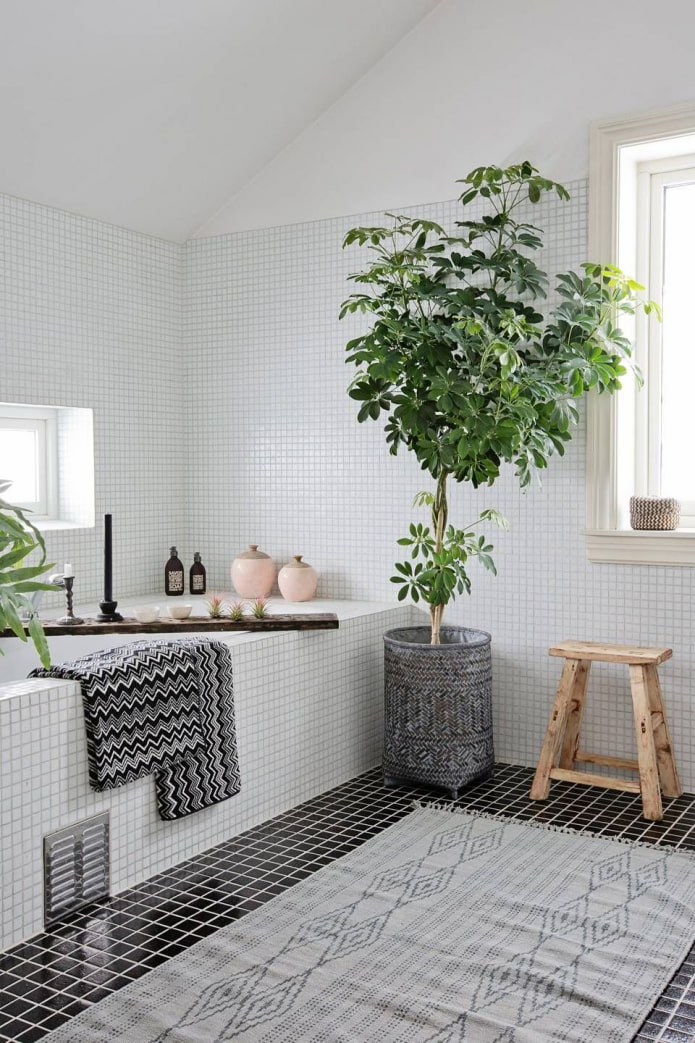 Škandinávska kúpeľňa dekorácie