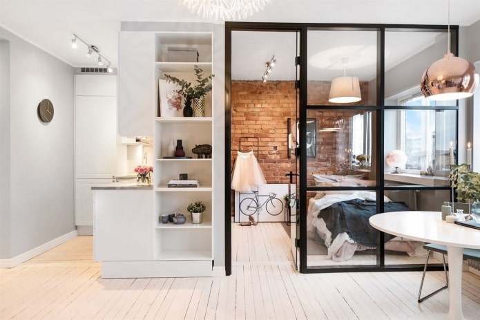 apartment of 40 squares in scandinavian style
