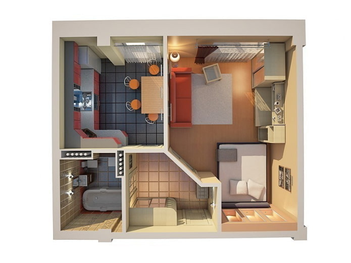 diseño del apartamento es de 40 plazas