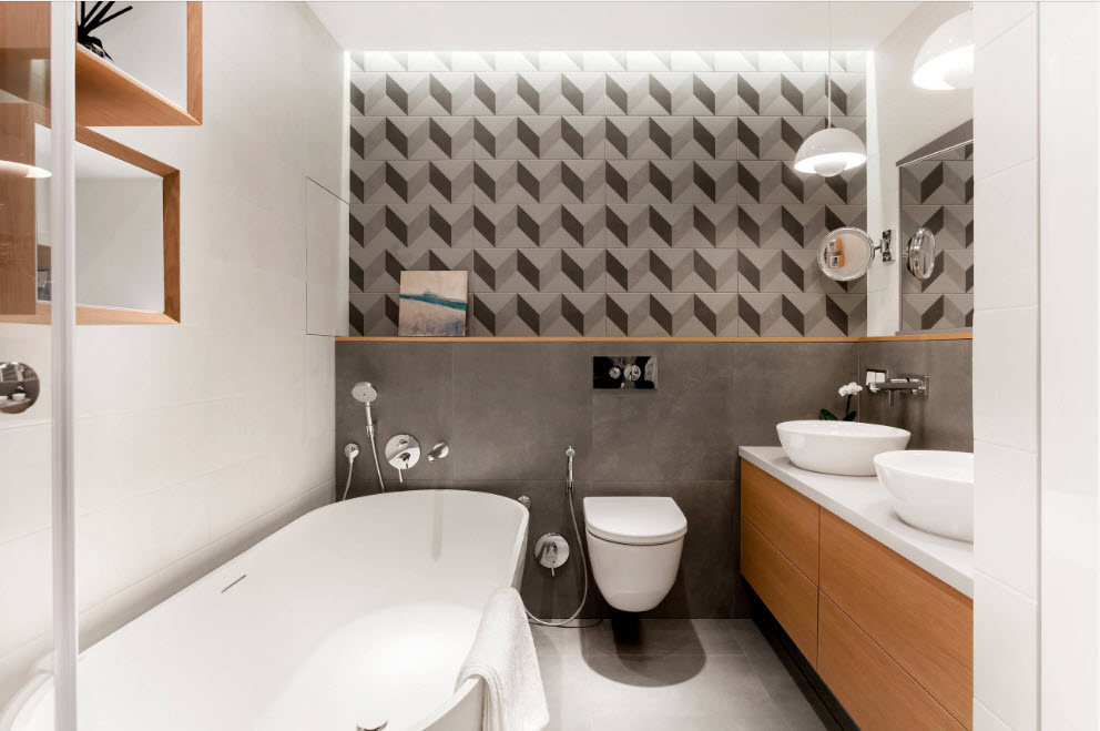 badeværelse interiør i en lejlighed på 50 firkanter