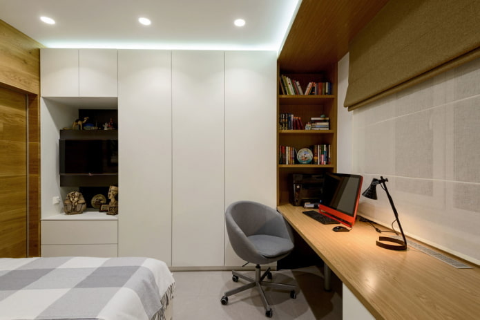 design pracoviště v bytě 36 čtverců