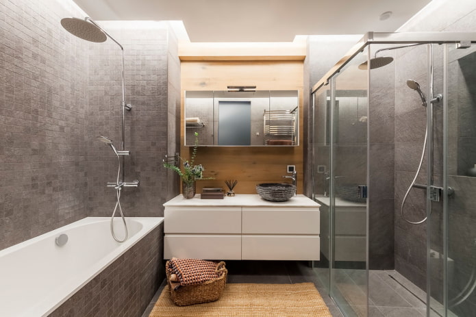 bathroom design in the interior of the apartment 70 squares